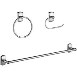 3 -Piece Bath Hardware Set with Towel Bar, Towel Ring, Toilet Paper Holder Bathroom Wall Mounted in Brushed Nickel