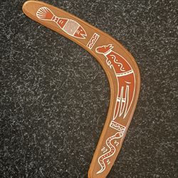 Decorative Folk Art Boomerang.
