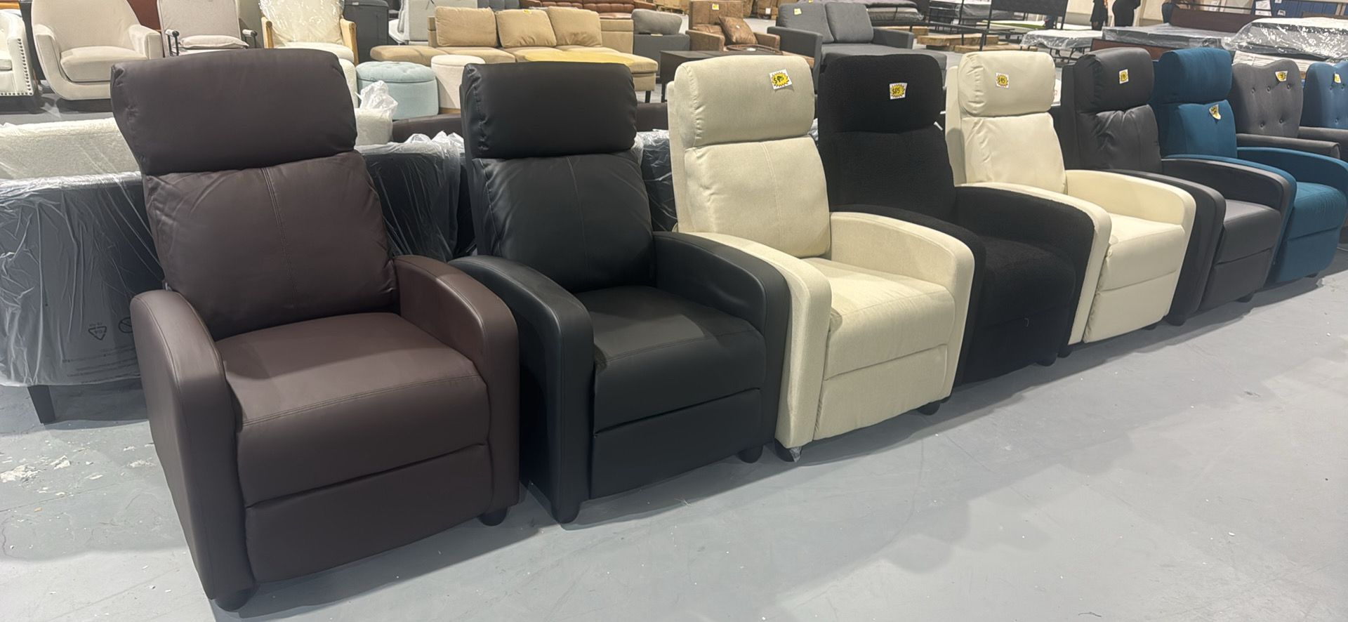 New [Warehouse Sale] Manual  Single Recliner Chair Home Theater Recliner, $95/ea