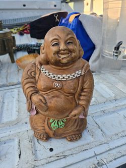 Vintage Happy Buddha Cookie Jar