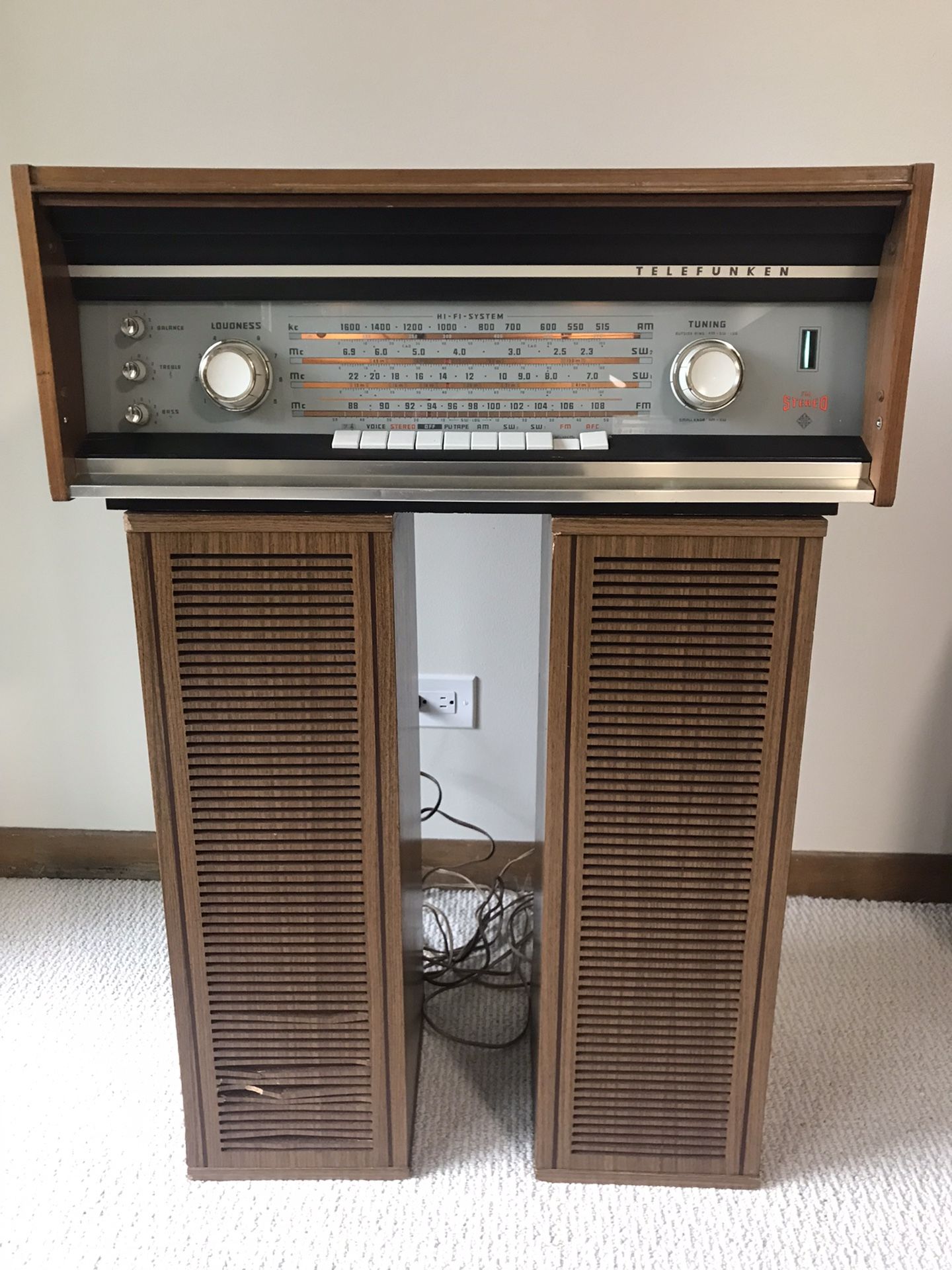 Telefunken Opus 5550 MX Tube Stereo W/Klangbox RB 46 Speakers