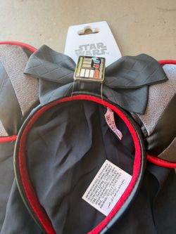 Disney Parks Minnie Mouse Darth Vader Headband With Veil Star Wars
