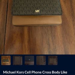 Michael Kors Cross Body Cell Phone Purse Like New 