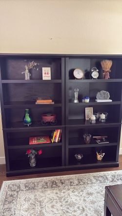 Book shelves.