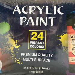 TBC The Best Crafts Premium Acrylic Paint,24Colors/Big Tubes（120ml / 4 fl.oz,
