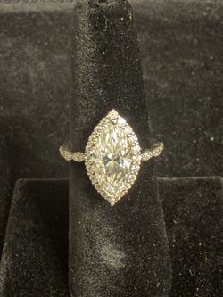 Gorgeous 3-Carat Moissanite Marquis Engagement Ring