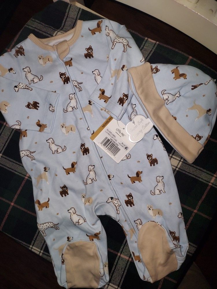 Newborn Little Me Puppy Footie Pajamas (New w/ Tags)