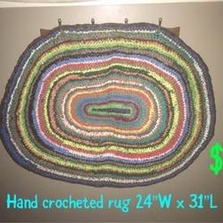 Multicolor Hand-Crocheted Area Rug #2