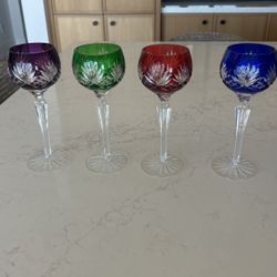 Vintage Crystal Glasses - Set Of 4-12