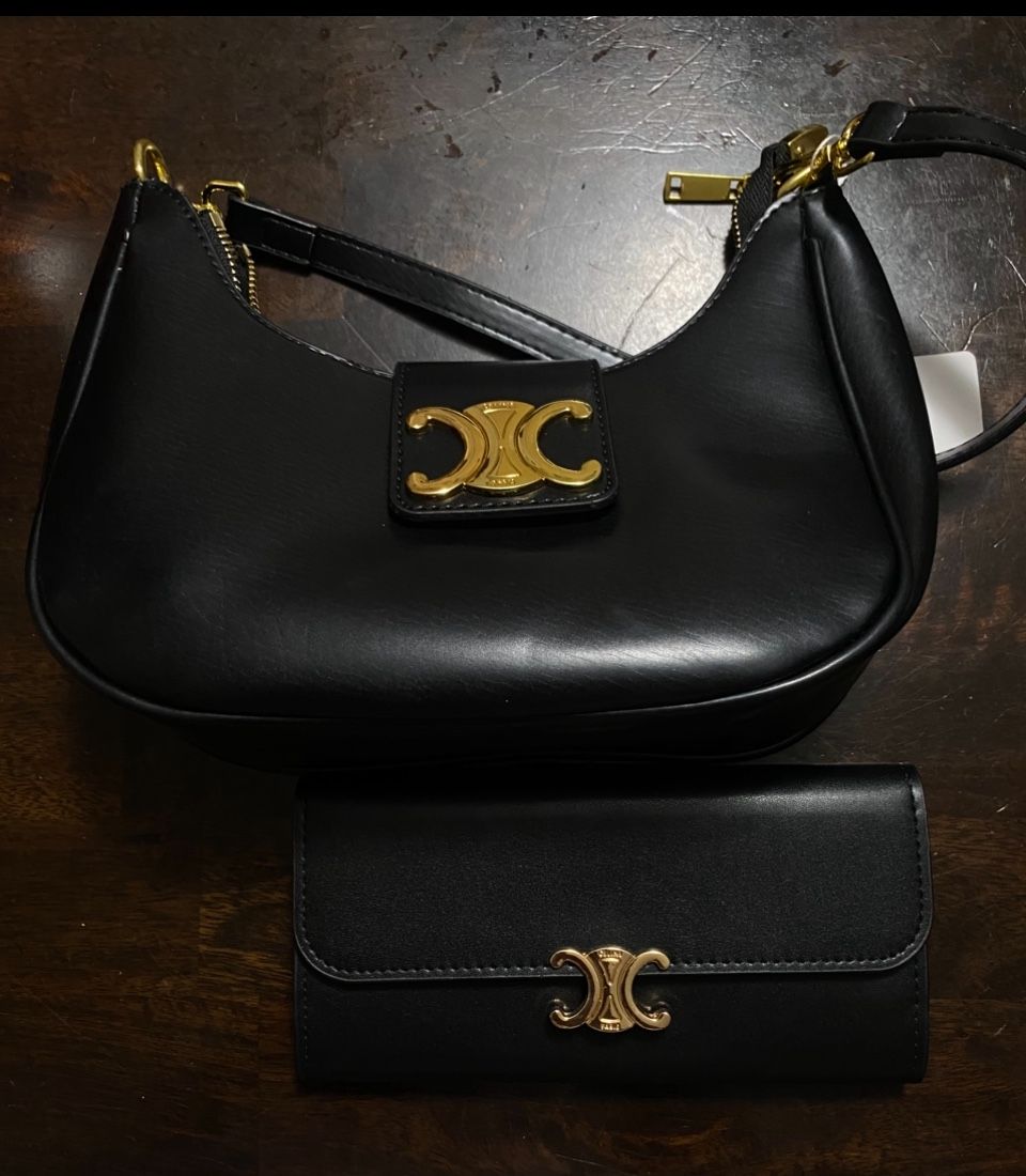 Black Purse And Wallet 