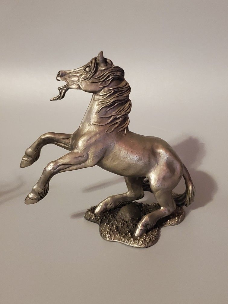 Vintage Hudson Pewter Horse Collectible Sculpture 