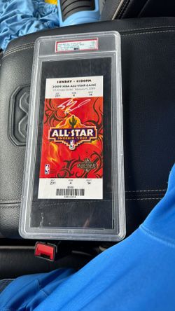 Signed Graded Shaq Allstar Ticket