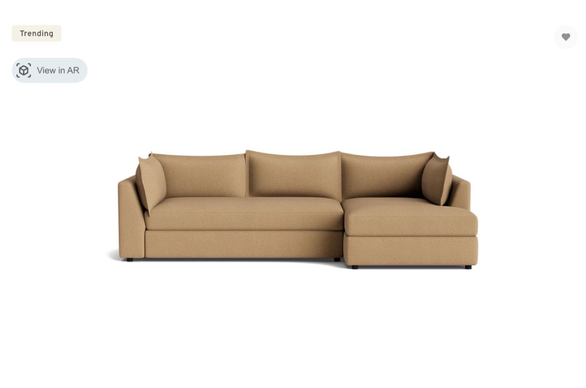Brand New/Never Used, Straight From Factory Joybird Sleeper Sectional