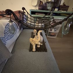 Rare Hilda, Hilda Flack iron and stone centerpiece