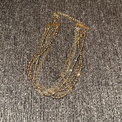 Gold And Silver Bead Necklace 