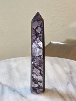 5.3" Approximately Purple Mica Tower Quartz Crystal 