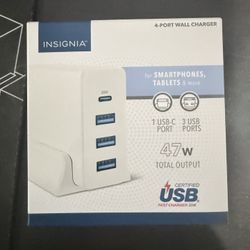 USB 4 Port Charger New