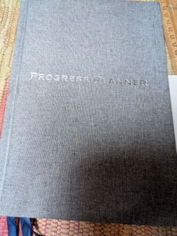Brand New "Progress Planner" Undated Hardcover Daily Productivity Journal / Notebook - Gray