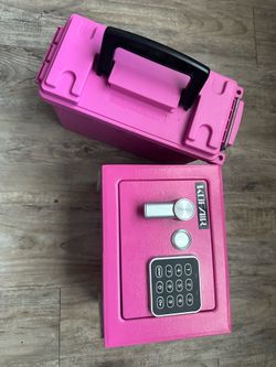 Pink mini safe and field box