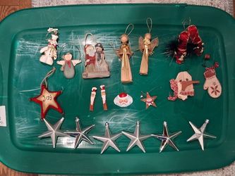 Lot of Christmas Ornaments,  Decor & Cookie Tins 