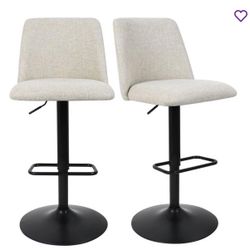 Set of 2 Adjustable Bar Stools