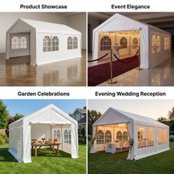 10x20 Heavy Duty Carport White