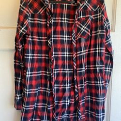 Forever 21 Long Sleeve Plaid Tee
