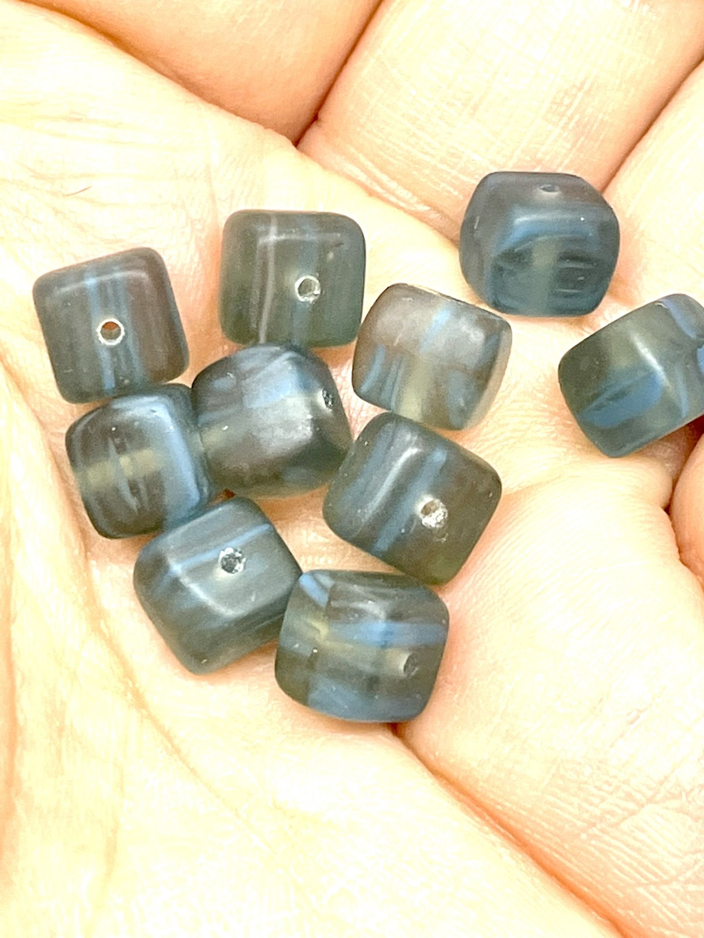 Lot Of 20 Blue Glass Beads