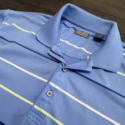 IZOD Golf Polo Shirt Mens Large Blue