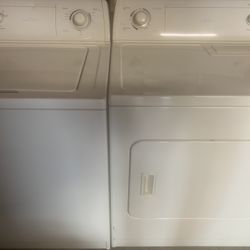 Whirl pool top load washer and dryer set