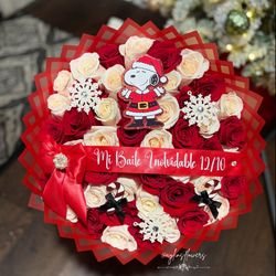 Christmas Ramo Buchon Flower Roses Bouquet Roses 