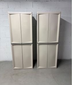 (2) Sterilite 4-Shelf Plastic Utility Cabinet