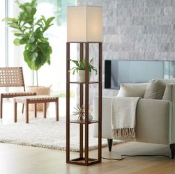 Floor lamp w shelves