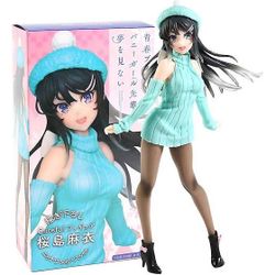 Seishun Buta Yarou Wa Sakurajima Mai Knit Dress Ver. Collectible Figure Anime Sexy Beauty Model Toy