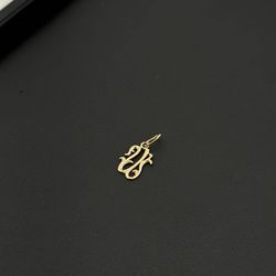 14k Yellow Gold ORIENTAL STYLE PENDANT 0.91G/585/2X1CM