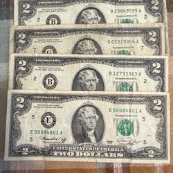 2 dollar Bills