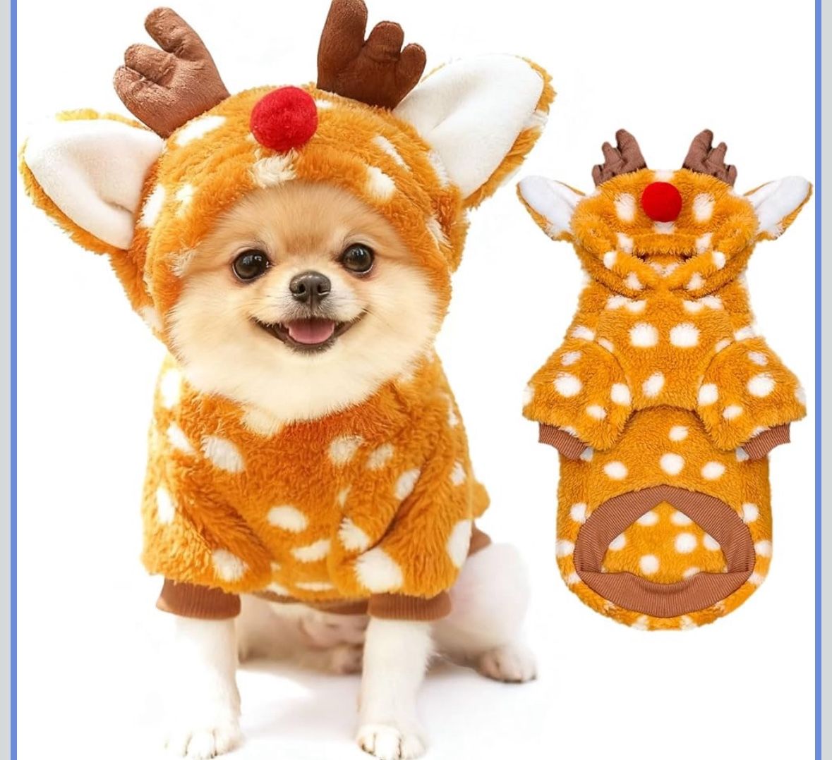 Pet Reindeer Costume Sweater 