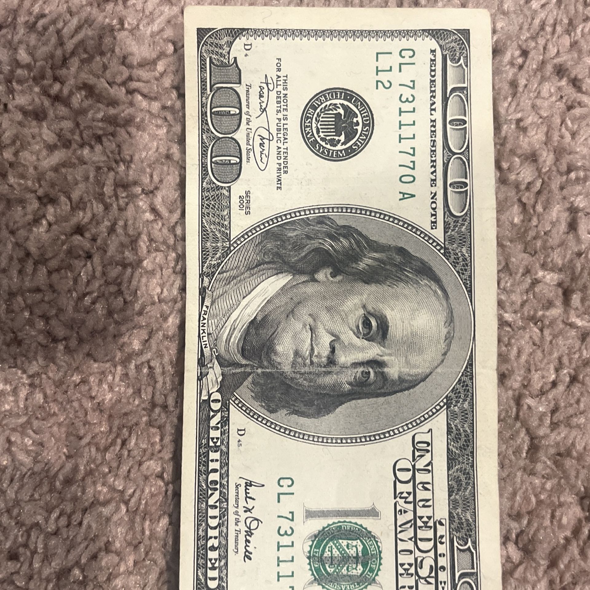100 Dollar Bill Rare