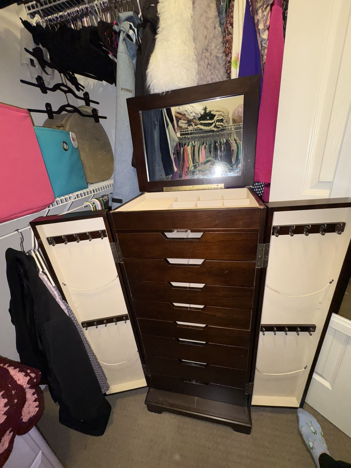 Wooden Jewelry Armoire