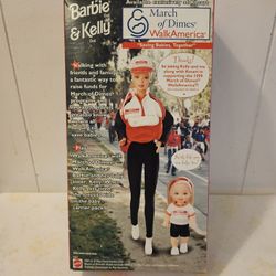 Barbie & Kelly March Of Dimes 1998 Mattel Figure New 