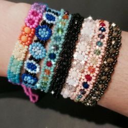  Hand-made beaded bracelets