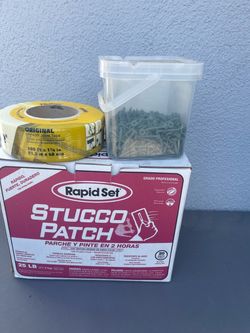 Stucco Patch, Fiba Tape and Backer Board Nails