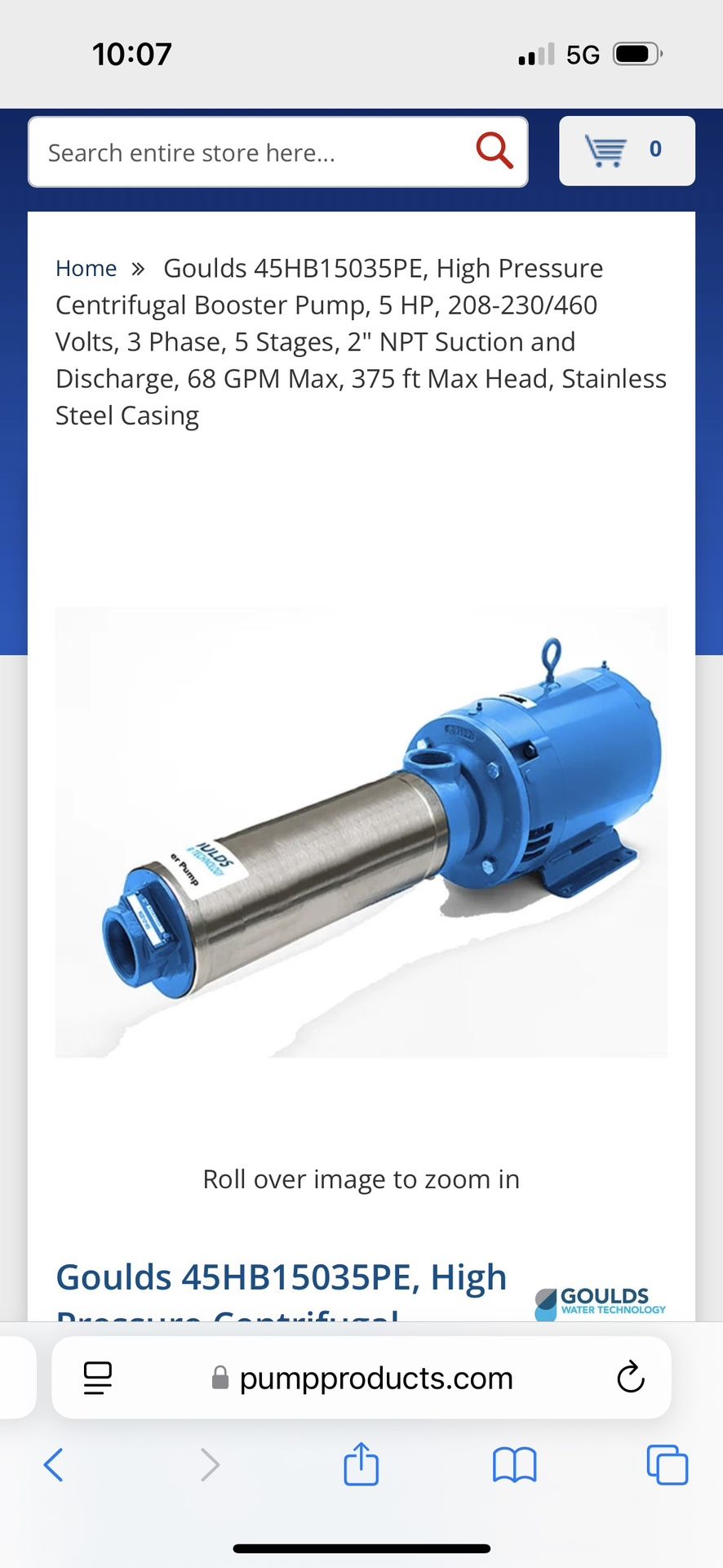 Booster Pump Like New