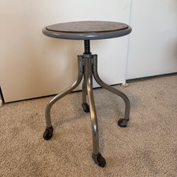 Vintage Adjustable Industrial Stool