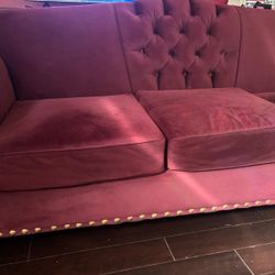 Red Velvet - 3 Seater Sofa 