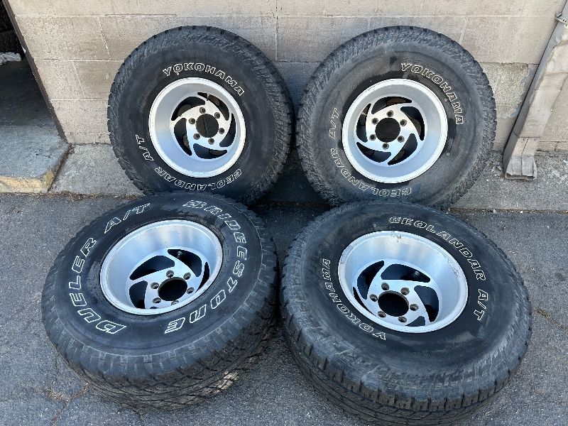 Sawblade 6 lug 15x10 inch alloy rims. Chevy, Toyota, Nissan, more -T06850