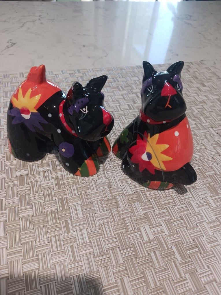 Scottie Dog Salt & Pepper Shakers