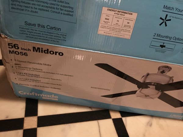 Craftmade Mo56 Midoro 56 Inch 4 Blade Ceiling Fan For Sale In