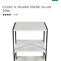 Crosby St. Hendrix Marble Accent Table