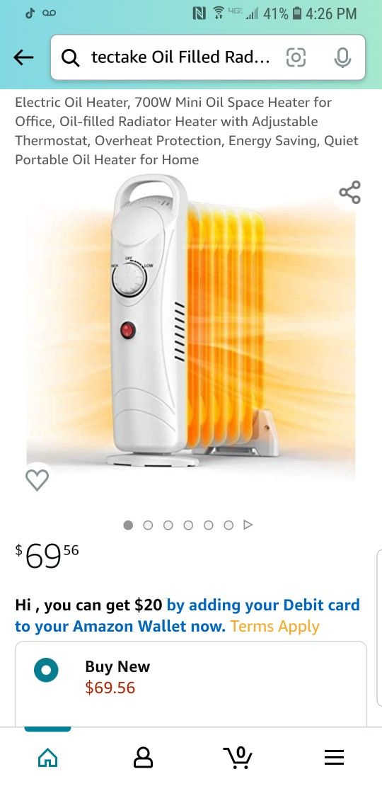 tectake Oil Filled Radiator Heater - Portable Electric Space Heater with Thermostat, Overheat Protection, Super Quiet Oil Heater for Home, Office, Bed